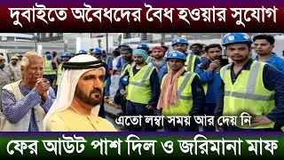 দুবাইতে ফের অবৈধ প্রবাসিদের বৈধ হওয়ার সুযোগ | দুবাই আউট পাস ফের দিল | Dubai outpass 2024 দুবাই খবর
