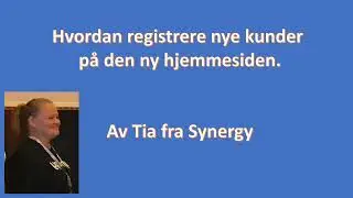 Synergy registrering kunde 1