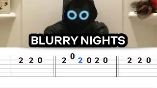 BoyWithUke - Blurry Nights  (Easy Guitar Tabs Tutorial)
