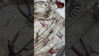 Ткань с колибри  #textile #tkanimira #шторыдлядома