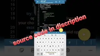ATM machin in python | in android|