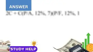 Consider the following cash flow diagram What value of C makes the inflow series equivalent to th...