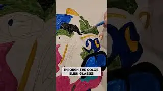 What happens when you paint wearing colorblind glasses? #craftcation #colorblind