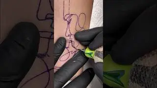 One Line Style Tattoo