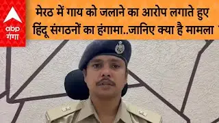 UP News: मेरठ में गाय को जलाने का आरोप लगाते हुए हिंदू संगठनों का हंगामा मौके पर पहुंचे बीजेपी MLA