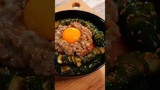 ⁠ Cucumber salmon rice bowl | collab 
