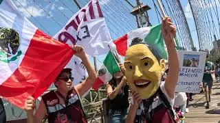 Caminata en apoyo de Claudia Sheinbaum para presidenta de México 2024.