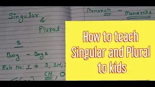 Singular Plural बच्चों को कैसे पढ़ाएँ || Rules for adding S and ES by Bumpnmum | English grammar