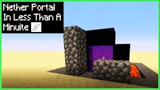 How To Make A Nether Portal Like A Speedrunner In Minecraft...