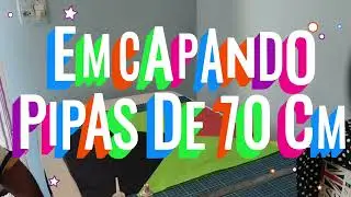 emcapando pipa de 70 cm para temporada do meio do ano 
