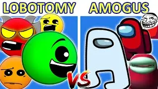 Geometry Dash Vs Amogus V2 | FNF Lobotomy Song (Fire In The Hole/Among Us/FNF Mod)