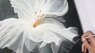 Transparent Flower / Acrylic Painting Step by Step #224