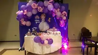 Princess Sofia Theme Dessert Table Set Up by LeePong Balloons