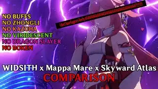 Yae Miko Burst Comparison Widsith/Mappa/Atlas x Gladi+Fury vs 4Soother | NO KAGURA'S VERITY? YES CRY
