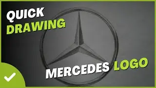 Как рисовать логотип Мерседеса \ How to draw a Mercedes logo