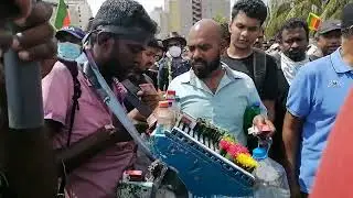 #srilanka #gotagohome #Protestors #aragalaya #video Of Sri Lanka Protestors Through, gall face