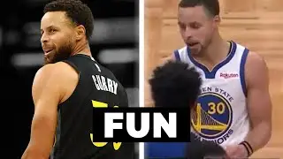 Steph Curry having fun on the basketball court for 10 mins 😁
