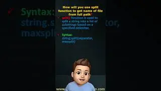 #44 How will you use split function to get name of file from full path | Python Interview Questions