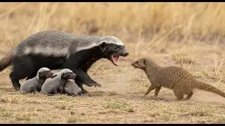 A Reckless Mongoose Dares to Provoke the Mad Honey Badger - AI Video