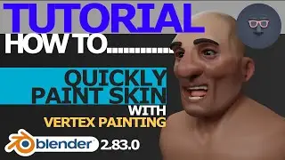 Blender 2.8 Tutorial - How to Paint Skin & Add Texture with Vertex Paint!