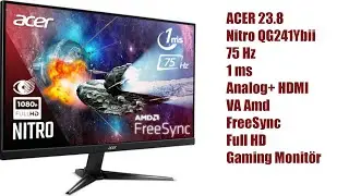 UYGUN FİYATLI OYUNCU MONİTÖRÜ, ACER NİTRO QG241YBİİ 23,8 GAMİNG MONİTÖR