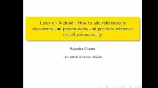 Tutorial latex on android: how to make documents in LaTeX: How to add references in documents