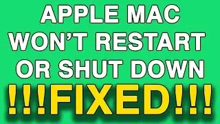 Apple Macbook Mac Won't Restart !!!FIXED!!!