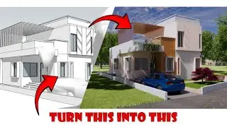 Basic 3D House Modeling for Beginners | SketchUp + Enscape Tutorial