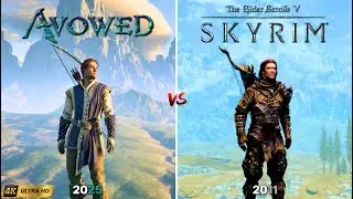 Avowed vs Skyrim | PC | Graphics and Details Comparison