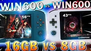 Win600 16GB vs 8GB RAM ! FPS e PERFORMANCE do PC PORTÁTIL da ANBERNIC comparadas LADO A LADO!