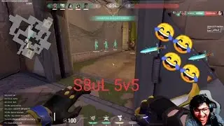 S8uL 5v5 Valorant Funniest Highlights knives hue he sab 😂🗡️ ft. Binks,Scout, rebel,mortal,kuzuri,etc