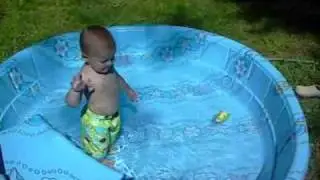 Sebastian Thomas Hamilton Playing in his Pool