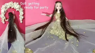Doll getting ready for party: hand made doll accessories