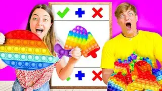POP IT CHALLENGE! LET'S TRADE OUR GIANT POP IT'S!! *FIDGET POP IT CHALLENGE*