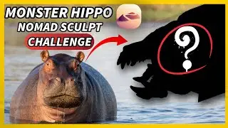 Sculpting a hippo monster in nomad sculpt