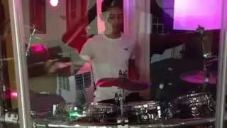 Playing a little freestyle drums