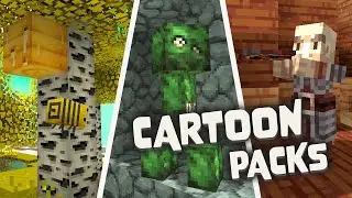 5 Cartoon Texture Packs for Minecraft  | Vanilla Packs | Java Edition