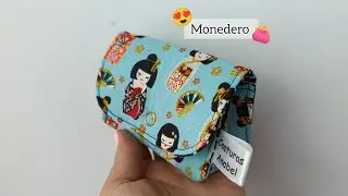 Monedero 👛 súper fácil 🧵 ideal para aprovechar retales de tela 😊 #monedero #diy #handmade