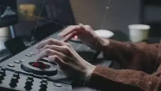 Colorist uses digital color grading control panel