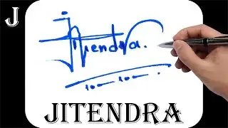 Jitendra name signature design - J signature style - How to signature your name