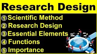 Research Design in Marketing Research & Research Methodology - Meaning, Elements, Function, Import.