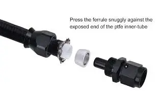 EVIL ENERGY PTFE Hose End Fitting Straight Black for PTFE Hose Only