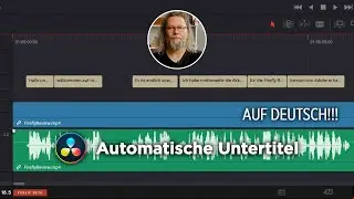 Automatische Untertitel in DaVinci Resolve - auf deutsch | DaVinci Resolve 18.5 beta Tutorial