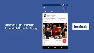 Facebook Redesign with Android Material Design - Designed with Adobe XD - Speedart