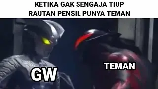 ketika gk sengaja tiup rautan pensil punya teman (meme)