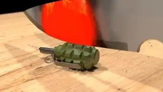ЭКСПЕРИМЕНТ РАСКАЛЕННЫЙ НОЖ VS ГРАНАТА
