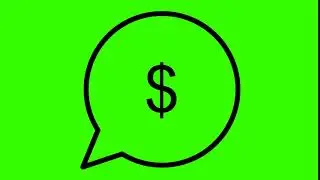 Animated Send Money Icon on Green Screen