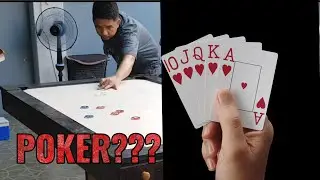 Filipino pool table: Hirap manalo sa poker (playing pool with cards)