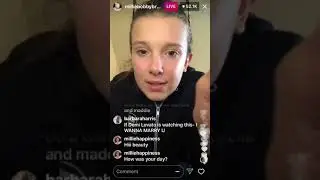 Millie Bobby Brown Instagram Livestream 1-4-18