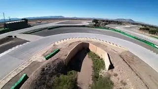 Drone footage of a Jaguar E-Type at Guadix Circuit